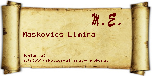 Maskovics Elmira névjegykártya